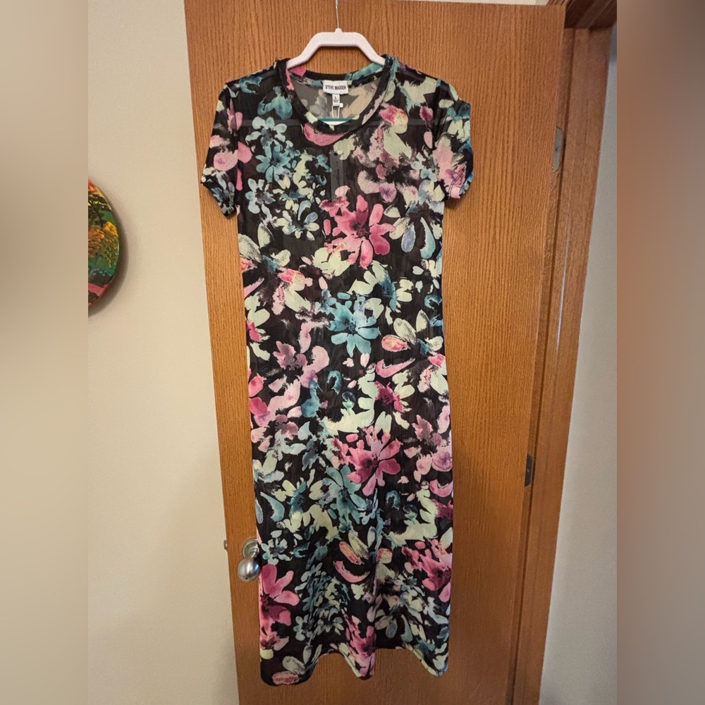 Steve Madden Black Floral Maxi Dress